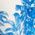 Color Swatch - Blue/Ivory Palm Toile