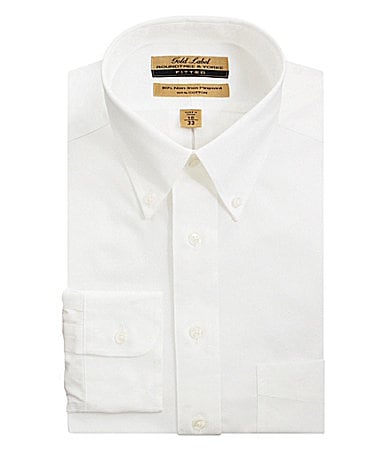 Roundtree  Yorke Gold Label Fitted Button-Down-Collar Dress Shirt