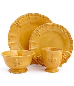 Artimino Fleur-de-Lis Yellow Dinnerware