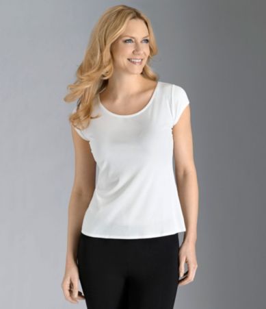 Eileen Fisher Essentials Cap-Sleeve Tee