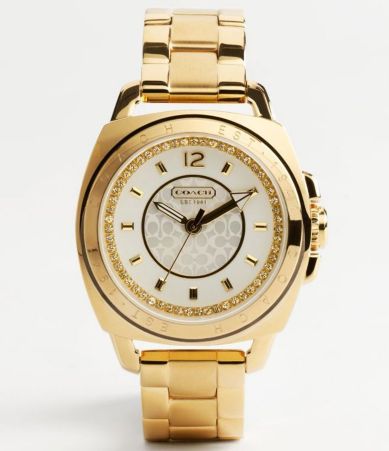 COACH BOYFRIEND CRYSTAL GOLD PLATED BRACELET