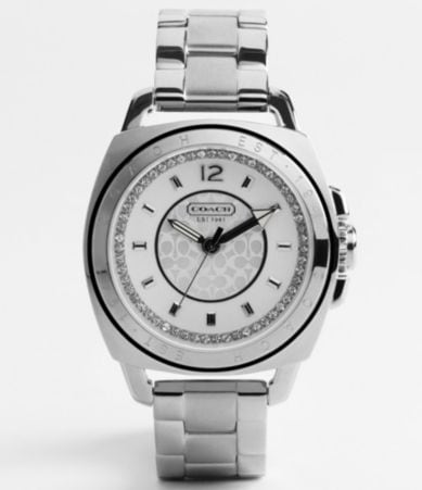 COACH BOYFRIEND CRYSTAL STAINLESS STEEL BRACELET