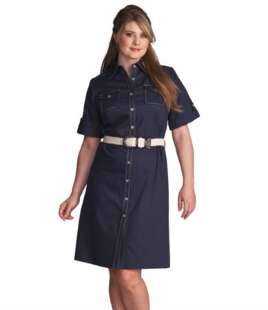 plus size denim dress