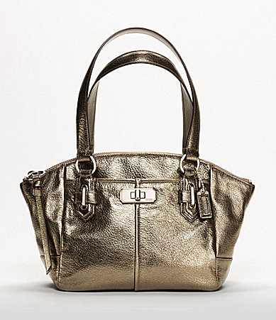 shop all coach coach chelsea metallic leather small bag