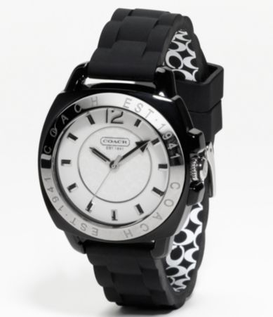 COACH BOYFRIEND SILICON RUBBER STRAP WATCH