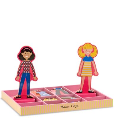 Melissa & Doug Abby & Emma Wooden DressUp Dolls Dillards