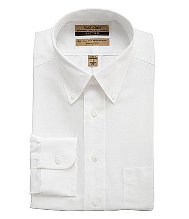 Roundtree  Yorke Gold Label Oxford Fitted Dress Shirt