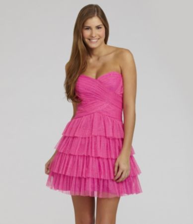 Roberta Sparkling Strapless Party Dress