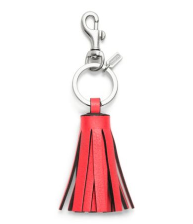 COACH SINGLE LEGACY TASSEL KEY RING