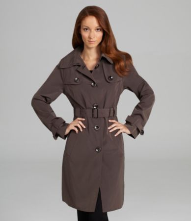 London Fog Water-Repellent Trench Coat