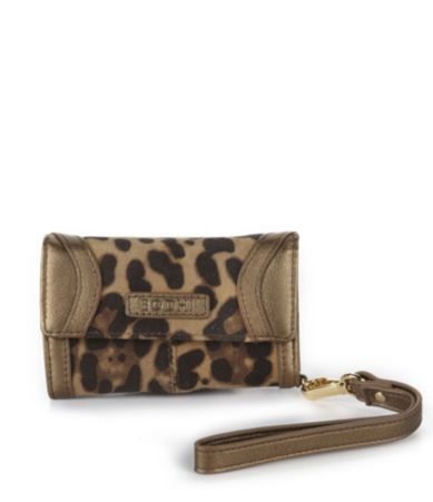 Bodhi Cheetah Print Suede iPhone Wristlet Wallet