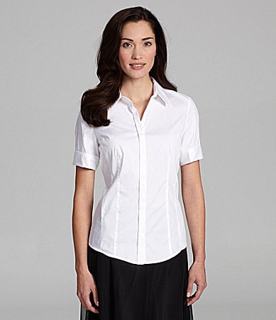 White Shirt Dress on Peter Nygard Short Sleeve Shirt   Dillards Com