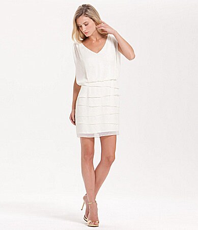 Laundry by Shelli Segal Tiered-Skirt Dress