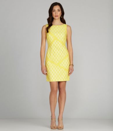 Adrianna Papell Circle Lace Sheath Dress