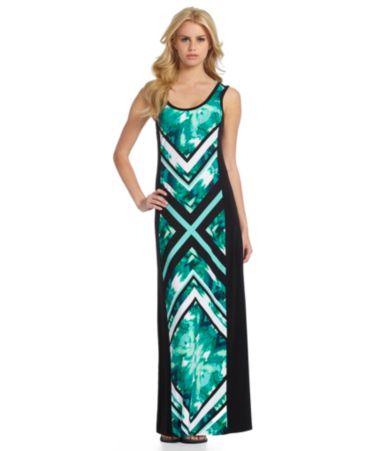 Calvin Klein Boho Tile Block Maxi Dress