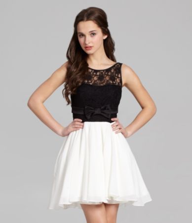 dillards black and white dresses