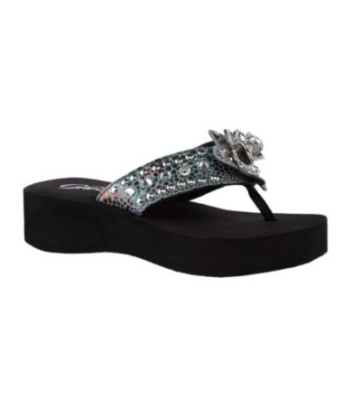 shop all grazie grazie solstice bejeweled flip flops print wanelo ...