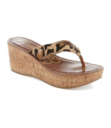 shop all sam edelman sam edelman romy leopard print wedge sandals ...