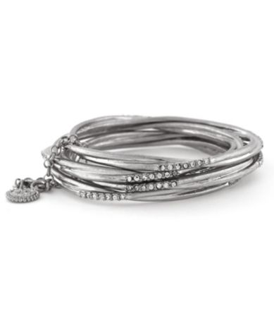 Jessica Simpson Crystal Bangle Bracelet Set