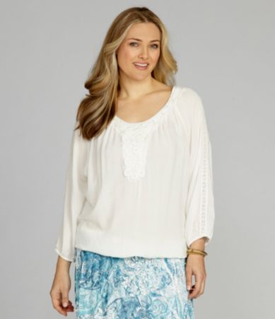 White Peasant Dress on Reba Woman Peasant Blouse   Dillards Com