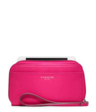 COACH LEATHER EAST/WEST UNIVERSAL CASE