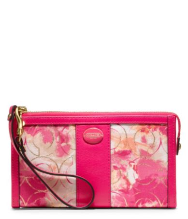 COACH FLORAL ZIPPY WALLET