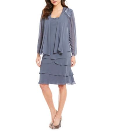 chiffon gown with jacket