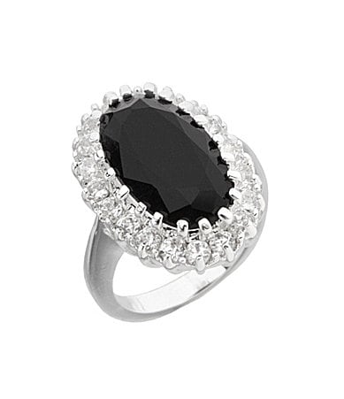Dillard's Boxed Collection Oval CZ Ring | Dillards