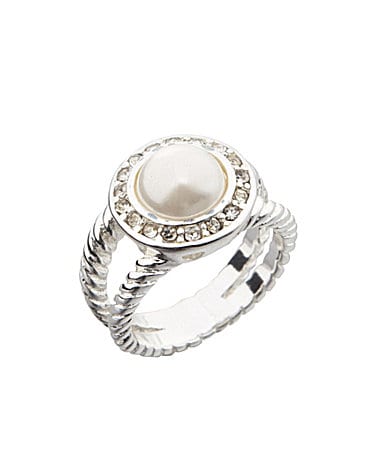 shop all dillard s dillard s boxed collection open band pearl ring  ...