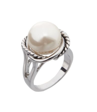 Dillard's Boxed Collection Pearl Stone Rope Ring plus size, plus size ...