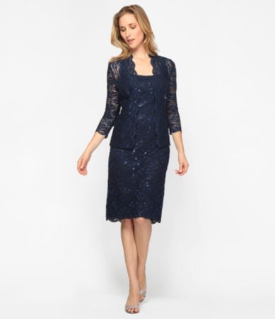 Alex Evenings Lace Jacket Dress