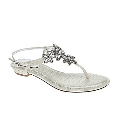 Nina Keegan Jeweled Sandals | Dillards