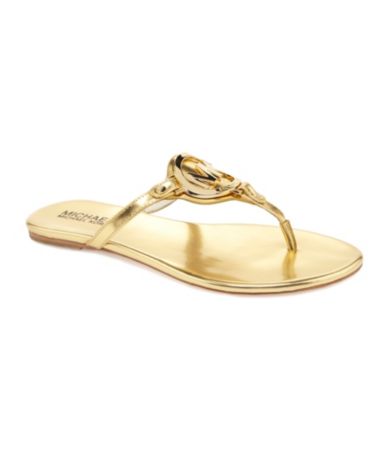 all michael michael kors michael michael kors melodie flat sandals ...