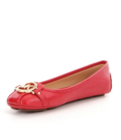 michael kors fulton leather moccasin flats