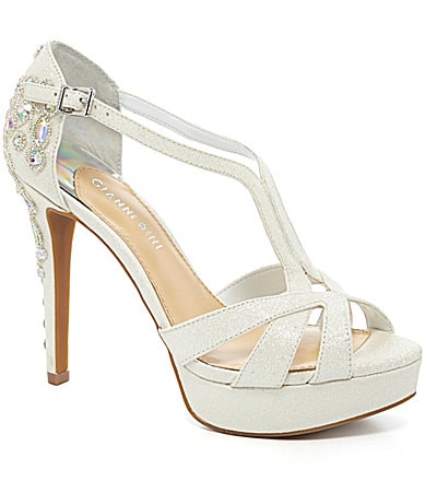 Gianni Bini Geneva Glitter Jeweled Dress Sandals | Dillards