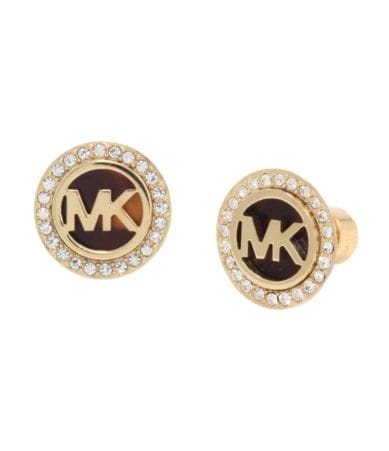 shop all michael kors michael kors mk logo tortoise stud earrings $ 75 ...