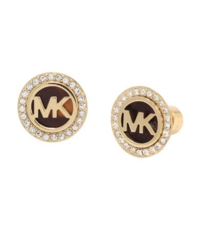 shop all michael kors michael kors mk logo tortoise stud earrings $ 75 ...