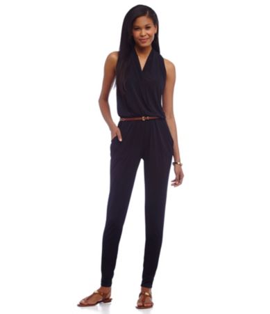 MICHAEL Michael Kors Belted Jumpsuit | Dillards