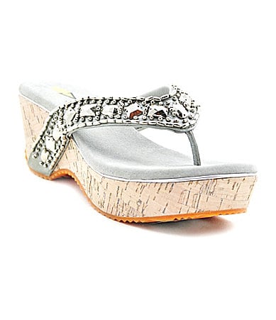 Volatile Illusion Beaded Jeweled Flip Flop Sandals | Dillards