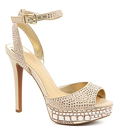 Gianni Bini Moniquee Jeweled Platform Sandals | Dillards