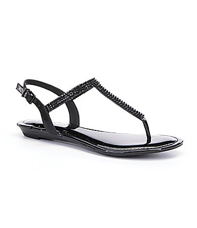 Gianni Bini Emmie Jeweled Flat Sandals | Dillards