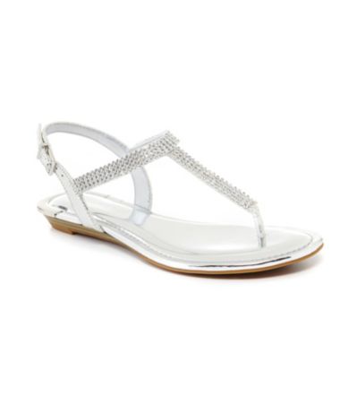 Gianni Bini Emmie Jeweled Flat Sandals | Dillards