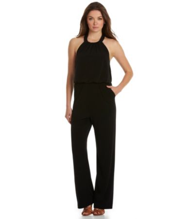 Jessica Simpson Halter Blouson Jumpsuit | Dillards