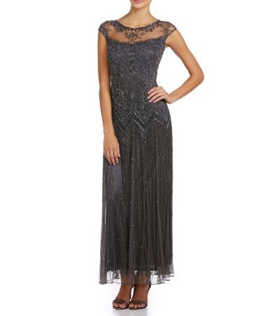 beaded illusion gown