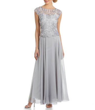 Jkara Floral Sequined Dress Dillards