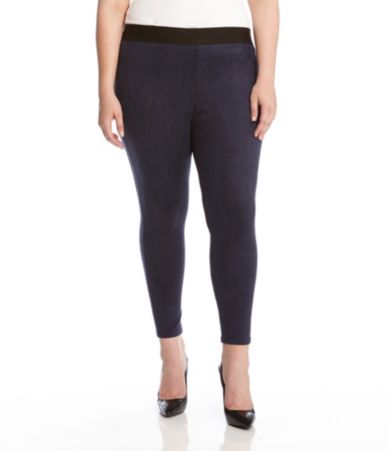 Karen Kane Plus Faux-Suede Leggings | Dillards