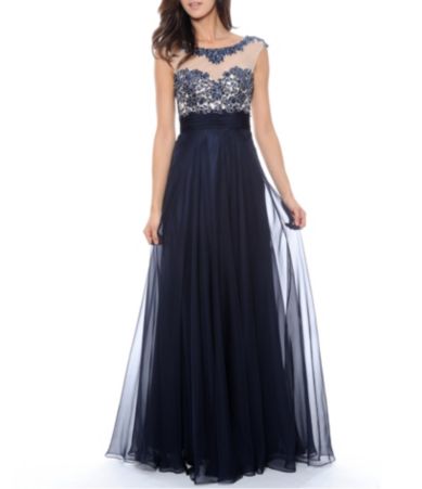 beaded illusion gown