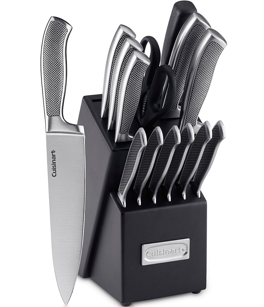 Cuisinart Classic Graphix 15-Piece Stainless Steel Cutlery Block Set Cuisinart Classic Stainless Steel Cutlery