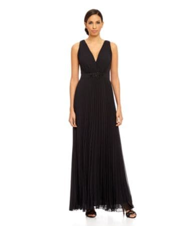 Xscape Pleated Chiffon Gown