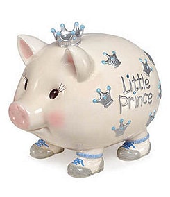 Mud Pie Lil Prince Giant Pig Bank